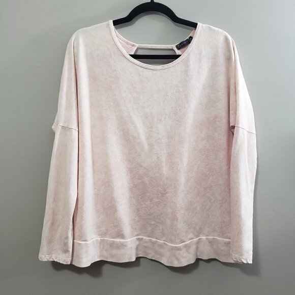 T Party Long Sleeve Open Back Shirt Pink Tie Dye M - Picture 2 of 8